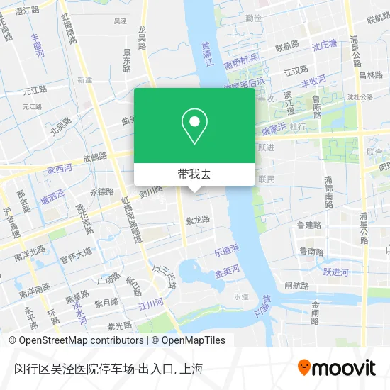 闵行区吴泾医院停车场-出入口地图