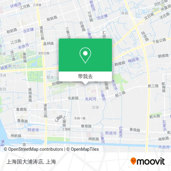 上海国大浦涛店地图