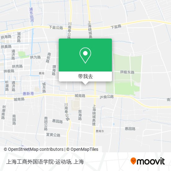 上海工商外国语学院-运动场地图