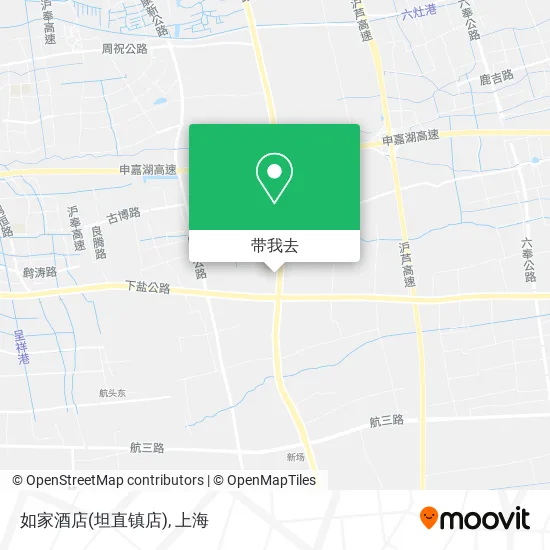 如家酒店(坦直镇店)地图