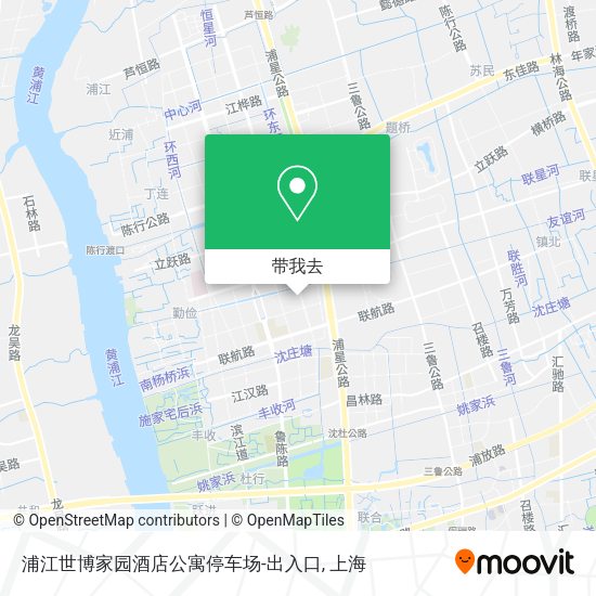 浦江世博家园酒店公寓停车场-出入口地图