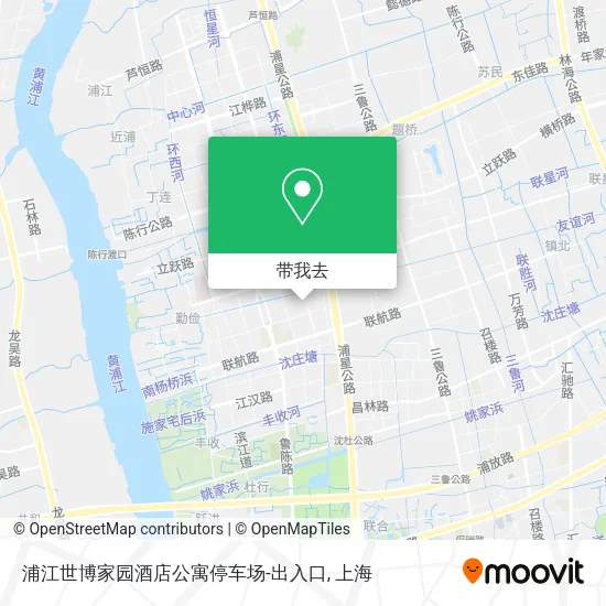 浦江世博家园酒店公寓停车场-出入口地图