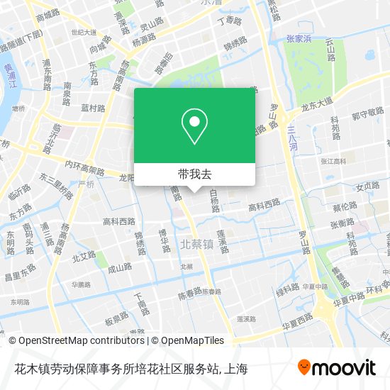 花木镇劳动保障事务所培花社区服务站地图