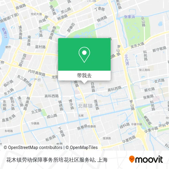 花木镇劳动保障事务所培花社区服务站地图