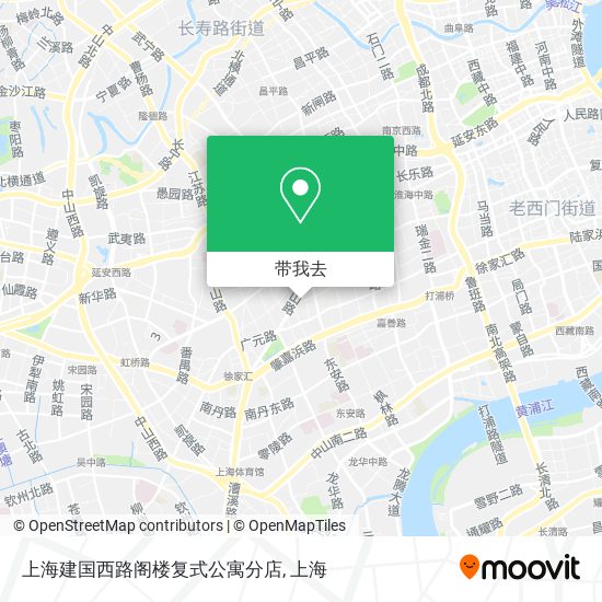 上海建国西路阁楼复式公寓分店地图