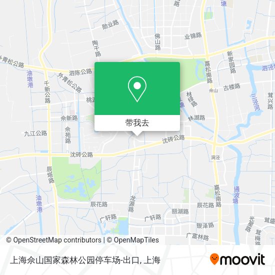 上海佘山国家森林公园停车场-出口地图