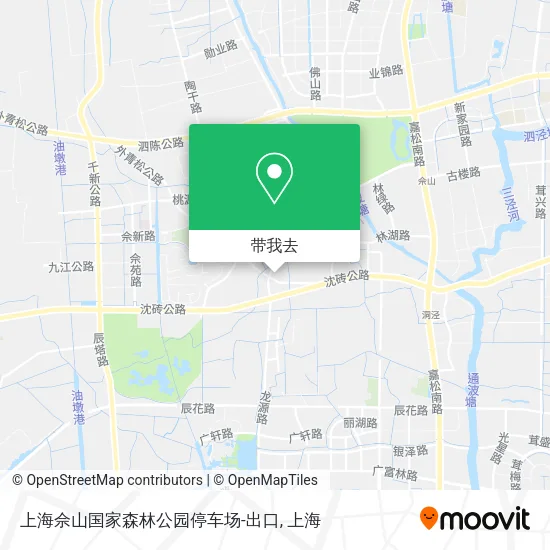 上海佘山国家森林公园停车场-出口地图