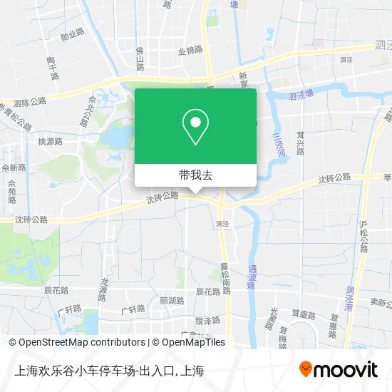上海欢乐谷小车停车场-出入口地图