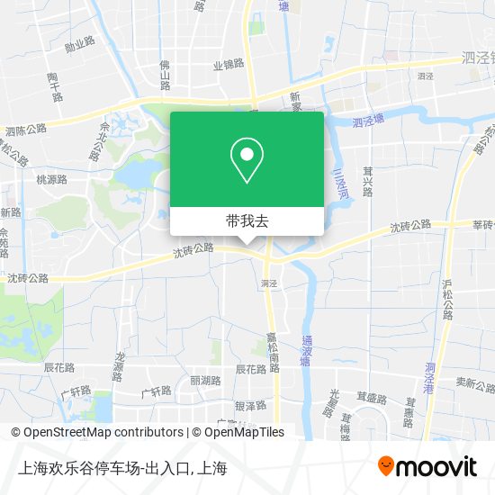 上海欢乐谷停车场-出入口地图