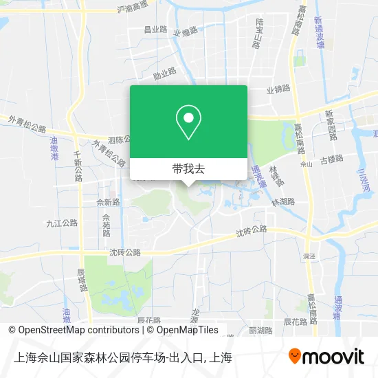 上海佘山国家森林公园停车场-出入口地图