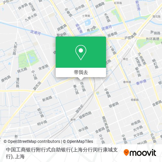 中国工商银行附行式自助银行(上海分行闵行康城支行)地图