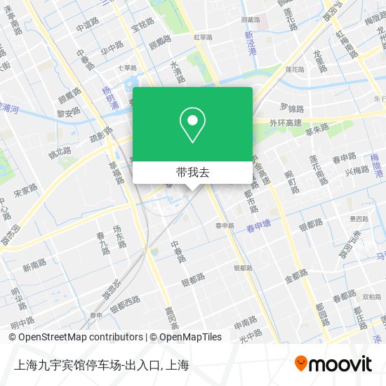 上海九宇宾馆停车场-出入口地图
