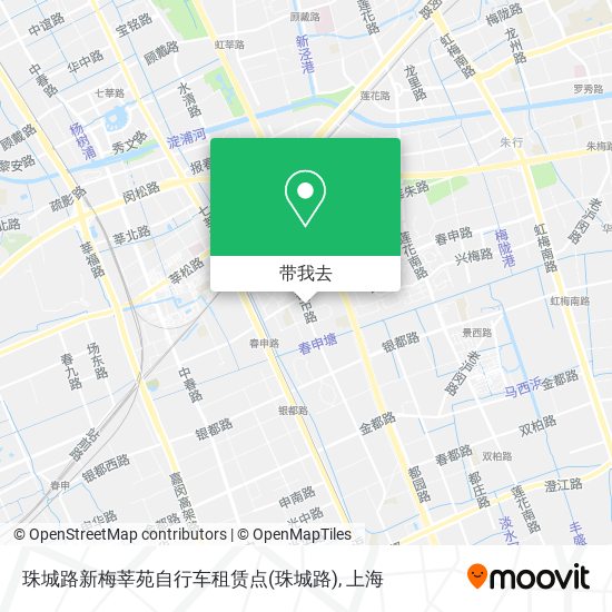 珠城路新梅莘苑自行车租赁点地图