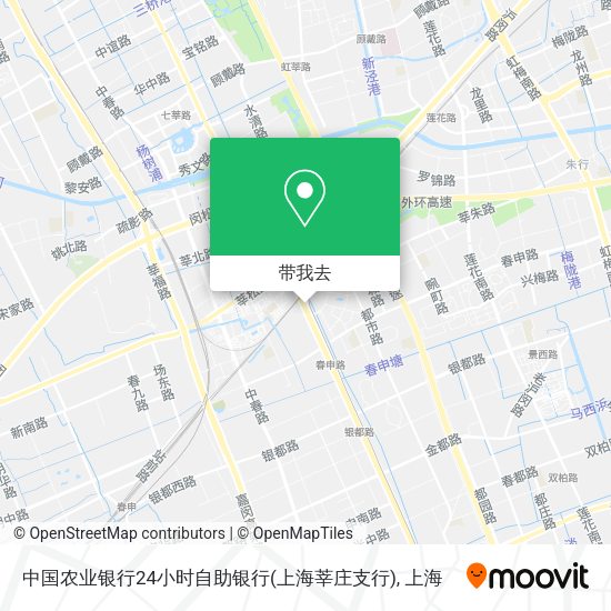 中国农业银行24小时自助银行(上海莘庄支行)地图