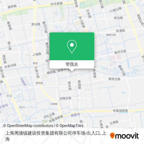 上海周浦镇建设投资集团有限公司停车场-出入口地图