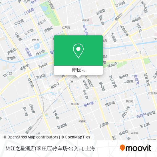 锦江之星酒店(莘庄店)停车场-出入口地图