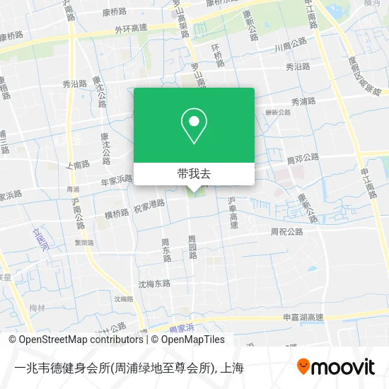 一兆韦德健身会所(周浦绿地至尊会所)地图