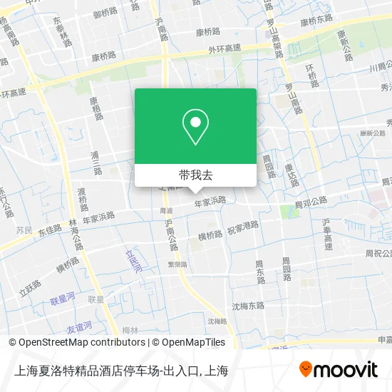 上海夏洛特精品酒店停车场-出入口地图