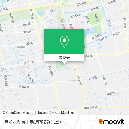 周浦花海-停车场(周邓公路)地图