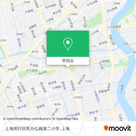 上海闵行区民办弘梅第二小学地图