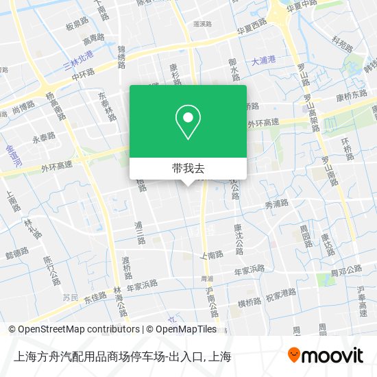 上海方舟汽配用品商场停车场-出入口地图