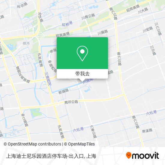 上海迪士尼乐园酒店停车场-出入口地图