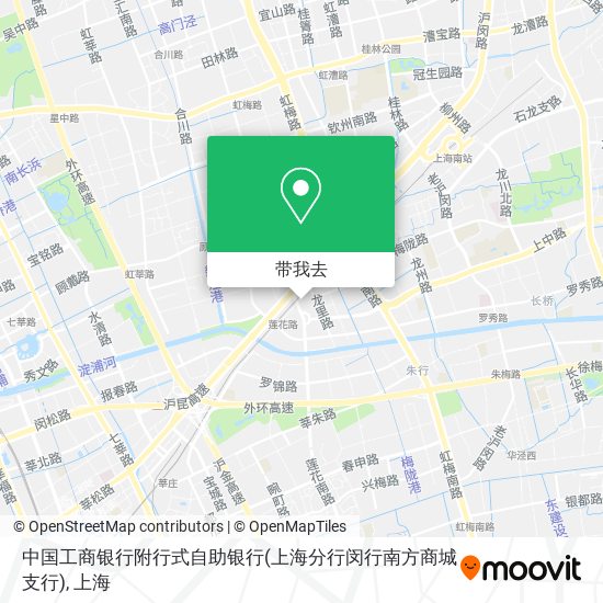 中国工商银行附行式自助银行(上海分行闵行南方商城支行)地图