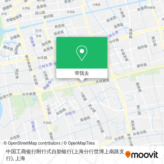 中国工商银行附行式自助银行(上海分行世博上南路支行)地图