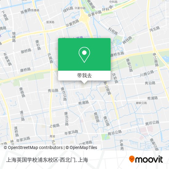 上海英国学校浦东校区-西北门地图