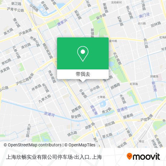 上海欣畅实业有限公司停车场-出入口地图