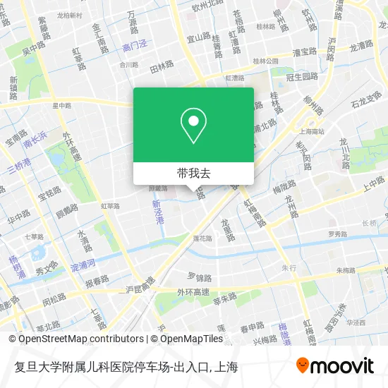 复旦大学附属儿科医院停车场-出入口地图