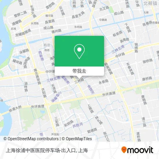 上海徐浦中医医院停车场-出入口地图