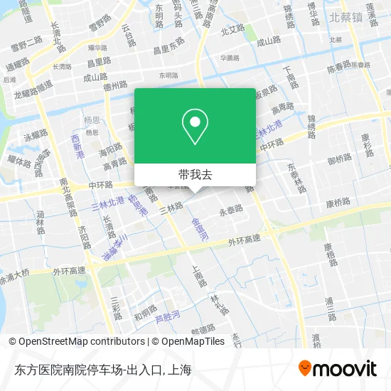 东方医院南院停车场-出入口地图