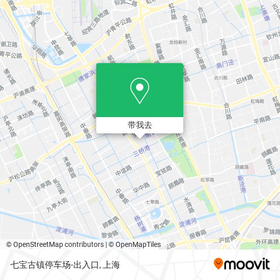 七宝古镇停车场-出入口地图