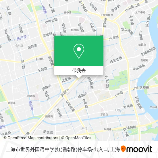 上海市世界外国语中学(虹漕南路)停车场-出入口地图
