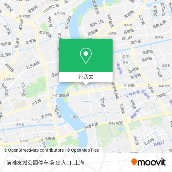 前滩友城公园停车场-出入口地图