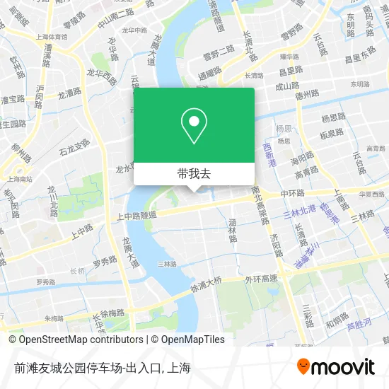 前滩友城公园停车场-出入口地图