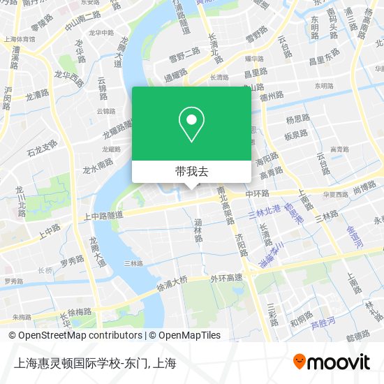 上海惠灵顿国际学校-东门地图