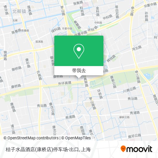 桔子水晶酒店(康桥店)停车场-出口地图