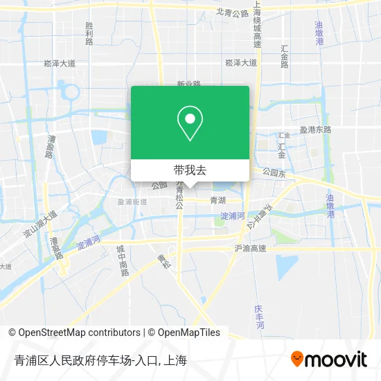青浦区人民政府停车场-入口地图