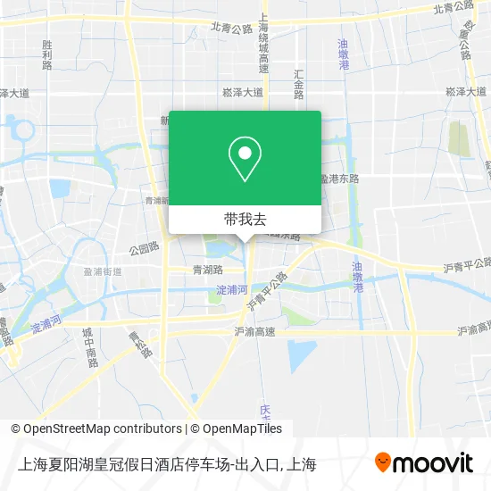 上海夏阳湖皇冠假日酒店停车场-出入口地图