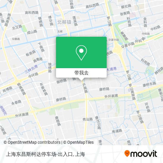 上海东昌斯柯达停车场-出入口地图