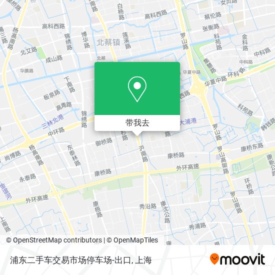 浦东二手车交易市场停车场-出口地图