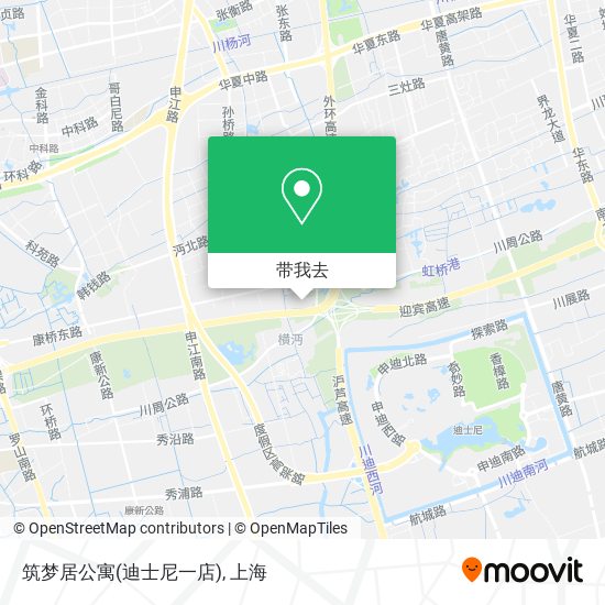 筑梦居公寓(迪士尼一店)地图
