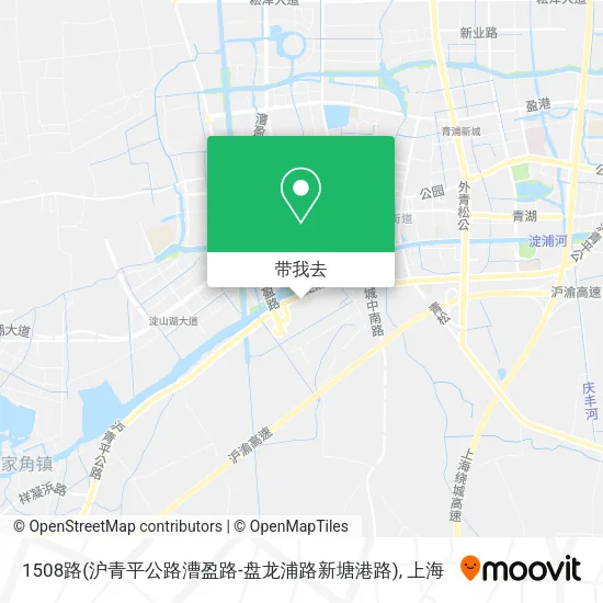 1508路(沪青平公路漕盈路-盘龙浦路新塘港路)地图