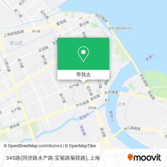 345路(同济路水产路-宝菊路菊联路)地图