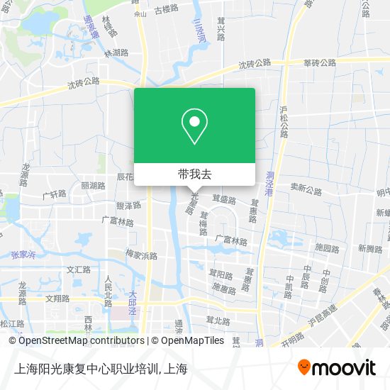 上海阳光康复中心职业培训地图