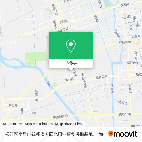 松江区小昆山镇残疾人阳光职业康复援助基地地图