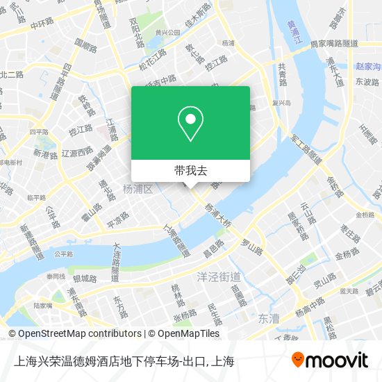 上海兴荣温德姆酒店地下停车场-出口地图
