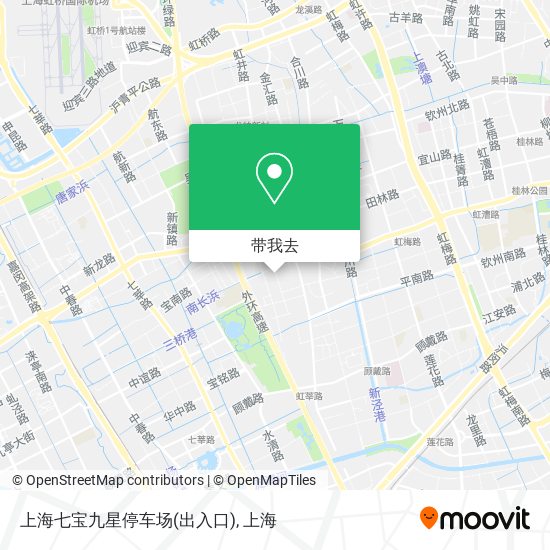 上海七宝九星停车场(出入口)地图